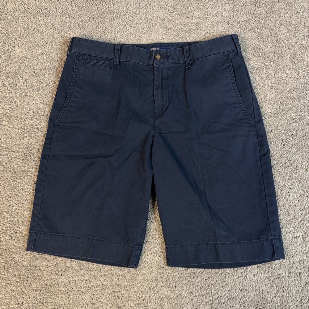 Polo Ralph Lauren Chino Shorts Womens 8 Blue 10 In Inseam Pockets Twill